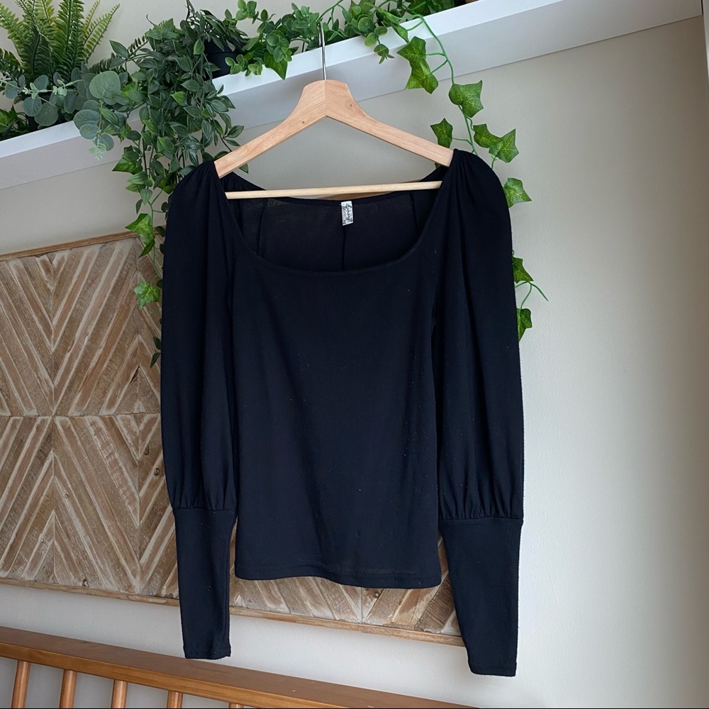 Free People FP Intimately Puff Sleeve Top